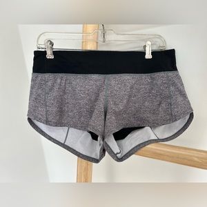 COPY - LuluLemon Athletica grey and black running short Size 6
